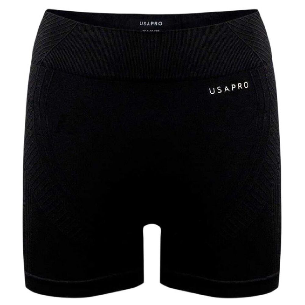 USA Pro Childrens/Kids Seamless Cycling Shorts / Black